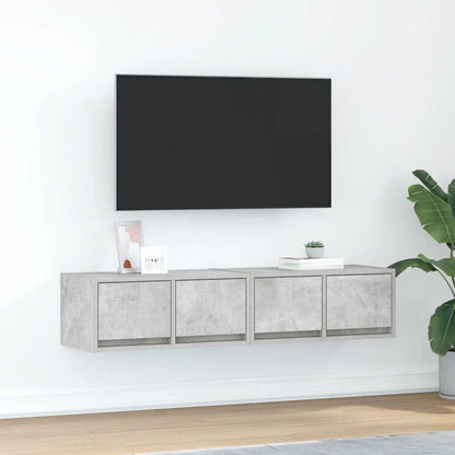 TV Cabinets 2 pcs Concrete Grey 60x31x25,5 cm Engineered Wood