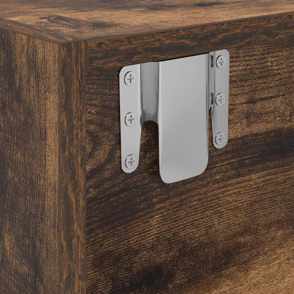 TV Cabinet Smoked Oak 60x31x25,5 cm Engineered Wood