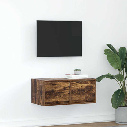 TV Cabinet Smoked Oak 60x31x25,5 cm Engineered Wood