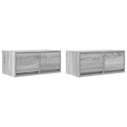 TV Cabinets 2 pcs Grey Sonoma 60x31x25,5 cm Engineered Wood