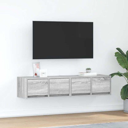 TV Cabinets 2 pcs Grey Sonoma 60x31x25,5 cm Engineered Wood