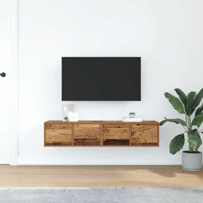 TV Cabinets 2 pcs Old Wood 60x31x25,5 cm Engineered Wood