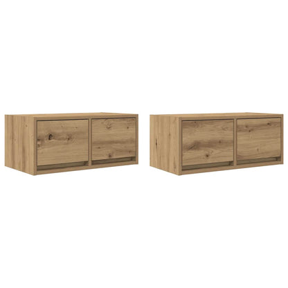 TV Cabinets 2 pcs Artisan Oak 60x31x25,5 cm Engineered Wood