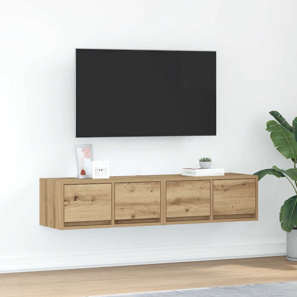 TV Cabinets 2 pcs Artisan Oak 60x31x25,5 cm Engineered Wood
