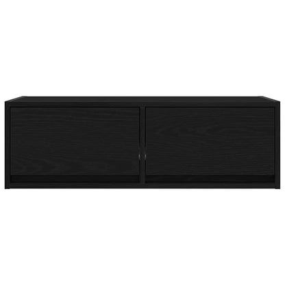 TV Cabinets 2 pcs Black Oak 80x31x25,5 cm Engineered Wood