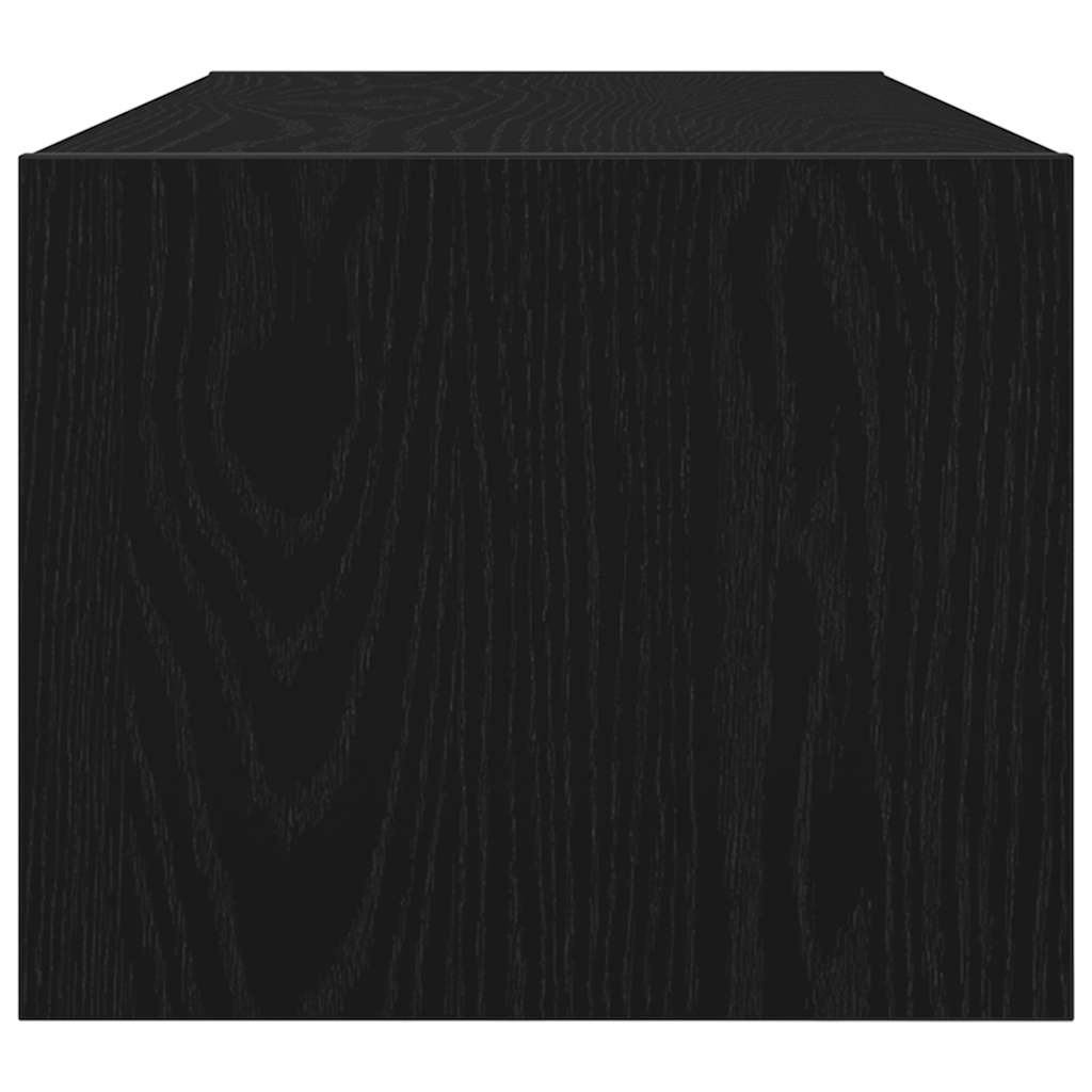 TV Cabinets 2 pcs Black Oak 80x31x25,5 cm Engineered Wood