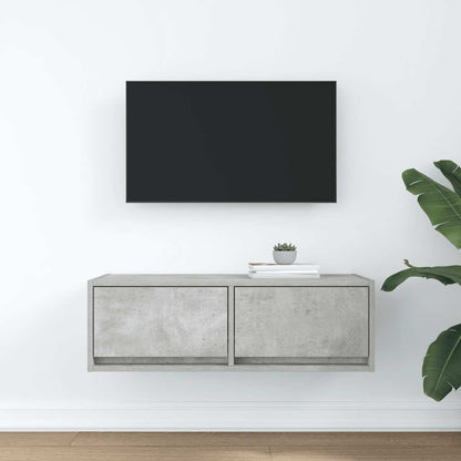 TV Cabinet Concrete Grey 80x31x25,5 cm Engineered Wood