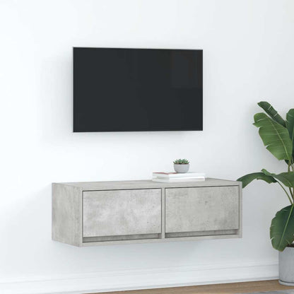 TV Cabinet Concrete Grey 80x31x25,5 cm Engineered Wood
