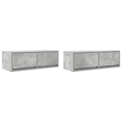 TV Cabinets 2 pcs Concrete Grey 80x31x25,5 cm Engineered Wood