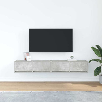 TV Cabinets 2 pcs Concrete Grey 80x31x25,5 cm Engineered Wood