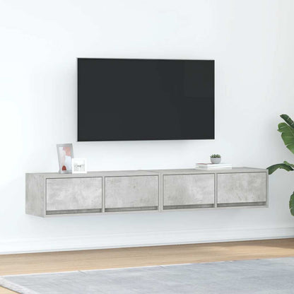 TV Cabinets 2 pcs Concrete Grey 80x31x25,5 cm Engineered Wood