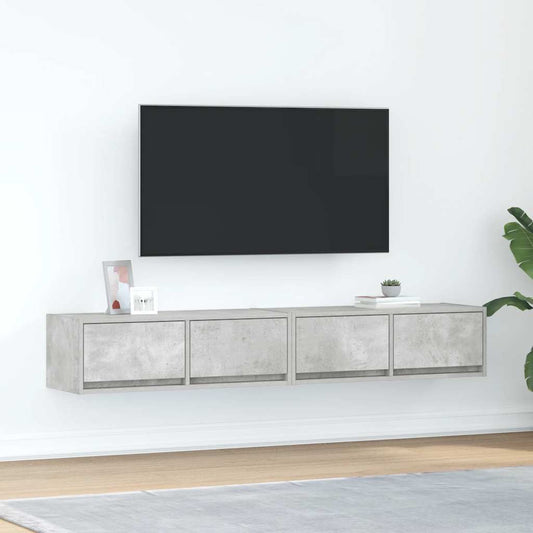 TV Cabinets 2 pcs Concrete Grey 80x31x25,5 cm Engineered Wood