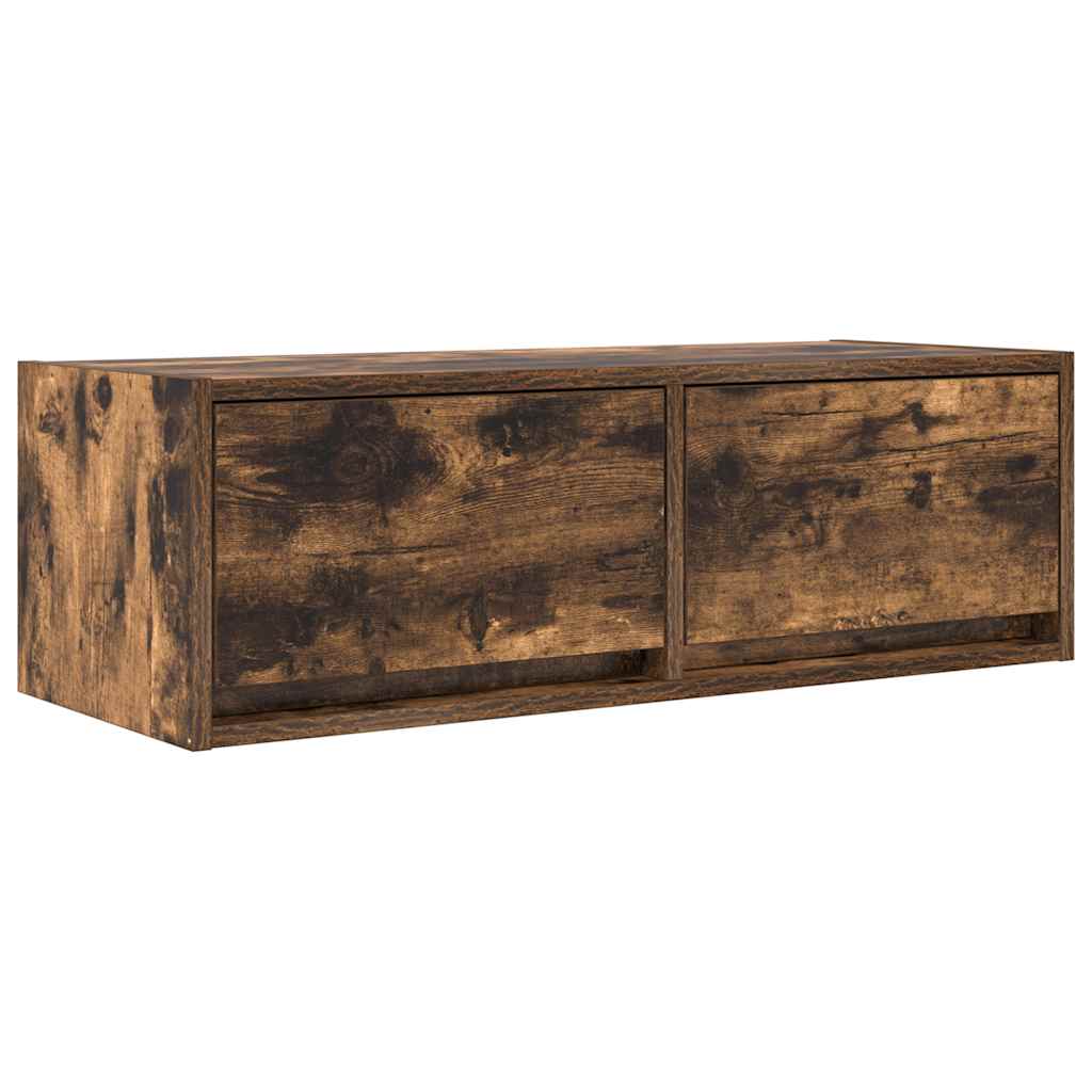 TV Cabinet Smoked Oak 80x31x25,5 cm Engineered Wood