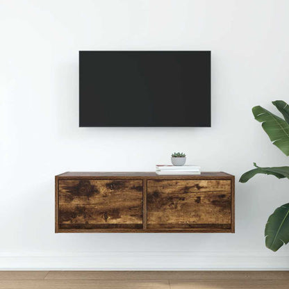 TV Cabinet Smoked Oak 80x31x25,5 cm Engineered Wood