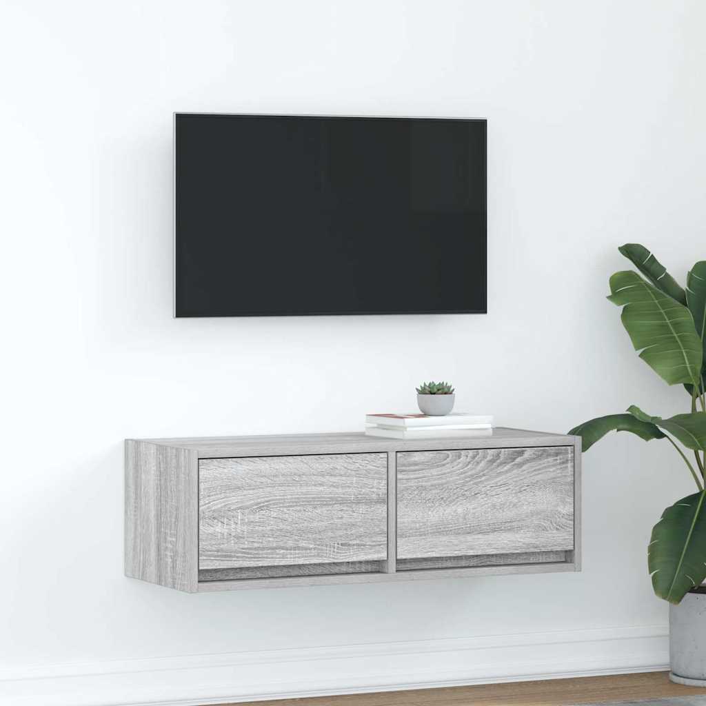 TV Cabinet Grey Sonoma 80x31x25,5 cm Engineered Wood