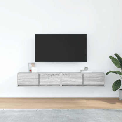 TV Cabinets 2 pcs Grey Sonoma 80x31x25,5 cm Engineered Wood
