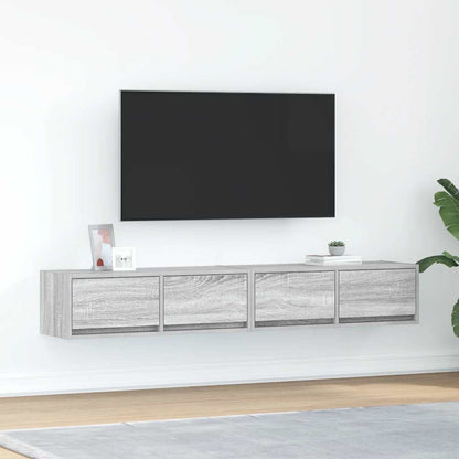 TV Cabinets 2 pcs Grey Sonoma 80x31x25,5 cm Engineered Wood