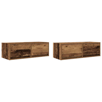 TV Cabinets 2 pcs Old Wood 80x31x25.5 cm Engineered Wood