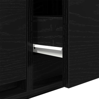 TV Cabinet Black oak 100 x 31 x 25.5 cm Engineered wood