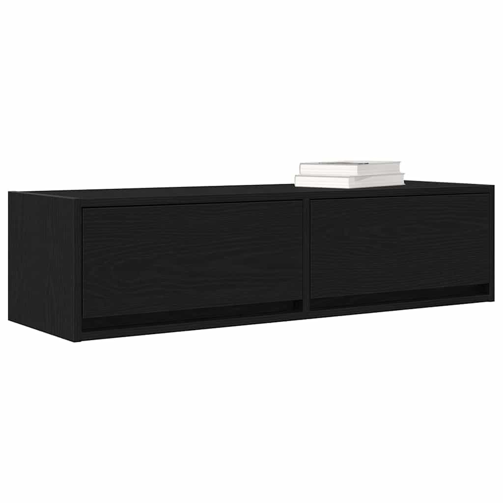 TV Cabinet Black oak 100 x 31 x 25.5 cm Engineered wood