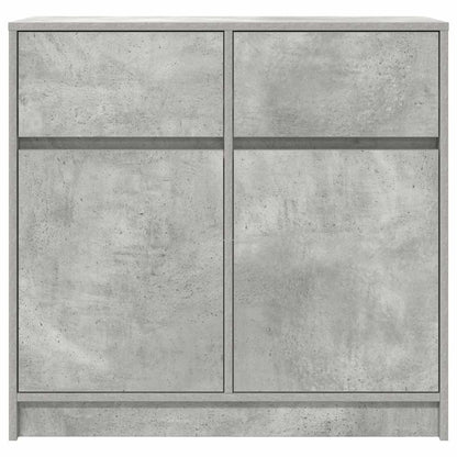 Sideboard with Drawer Concrete Grey 80x34x76 cm Engineered Wood