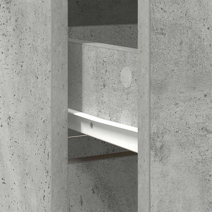 Sideboard with Drawer Concrete Grey 80x34x76 cm Engineered Wood