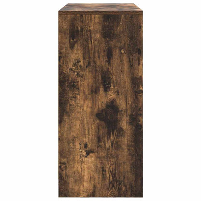 Sideboard with Drawer Smoked Oak 80x34x76 cm Engineered Wood