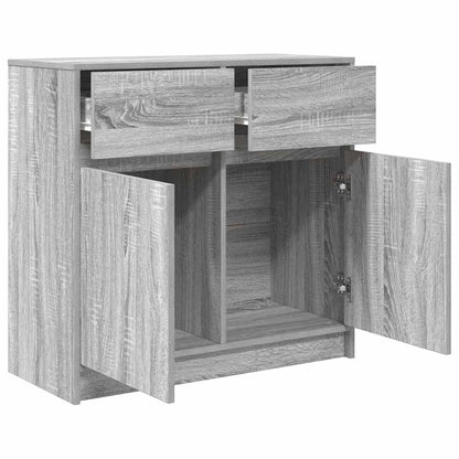 Sideboard with Drawer Grey Sonoma 80x34x76 cm Engineered Wood