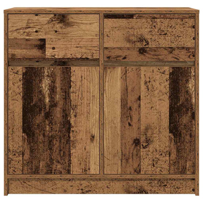 Sideboard with Drawer Old Wood 80x34x76 cm Engineered Wood