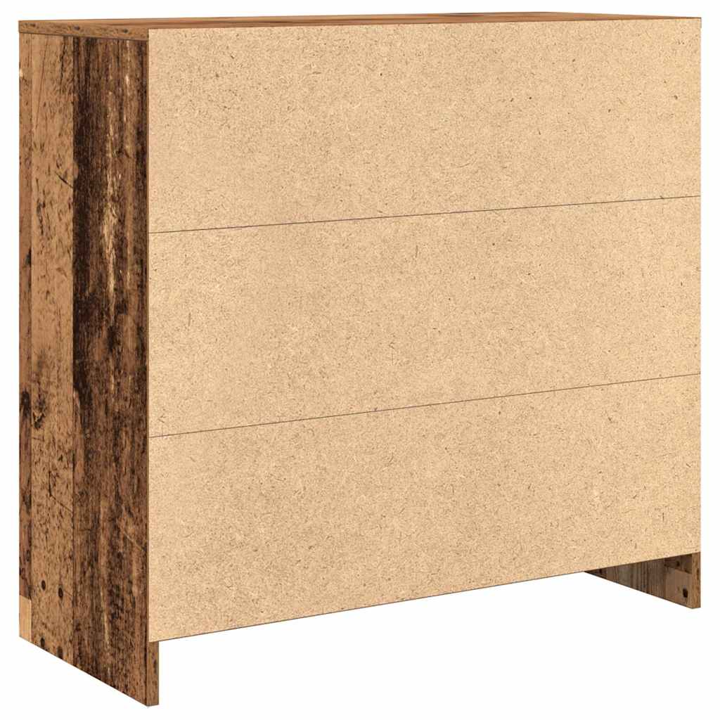 Sideboard with Drawer Old Wood 80x34x76 cm Engineered Wood