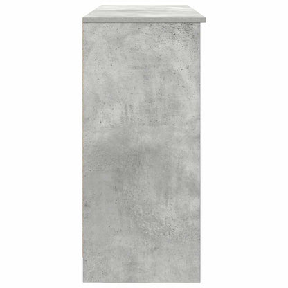 Sideboard with Drawer Concrete Grey 101x35x76 cm Engineered Wood