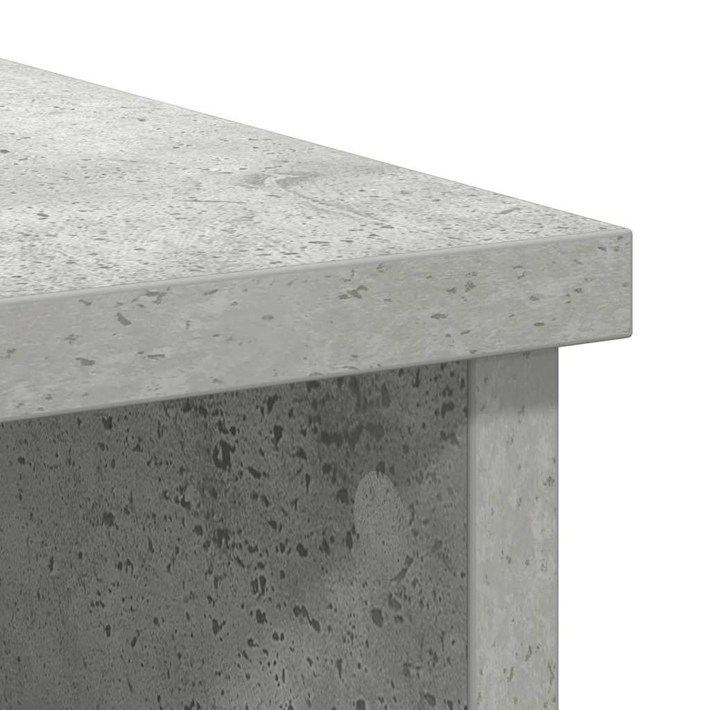 Sideboard with Drawer Concrete Grey 101x35x76 cm Engineered Wood
