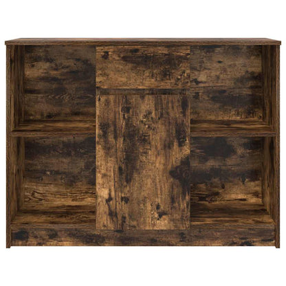Sideboard with Drawer Smoked Oak 101x35x76 cm Engineered Wood