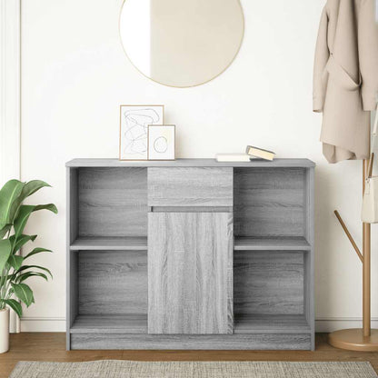 Sideboard with Drawer Grey Sonoma 101x35x76 cm Engineered Wood