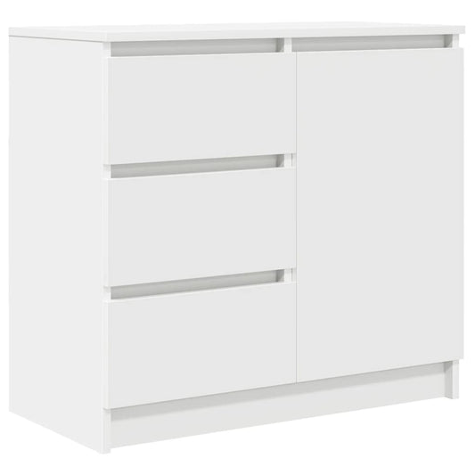 Sideboard with Drawer White 71x35x65 cm Engineered Wood
