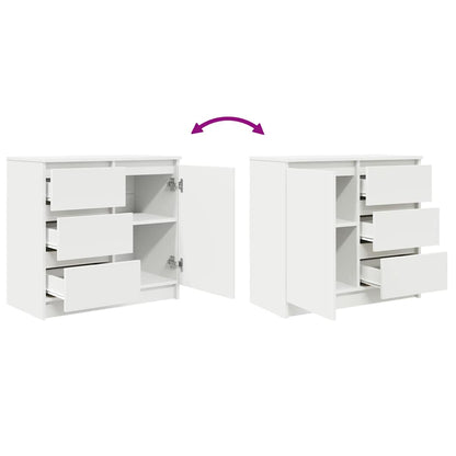 Sideboard with Drawer White 71x35x65 cm Engineered Wood