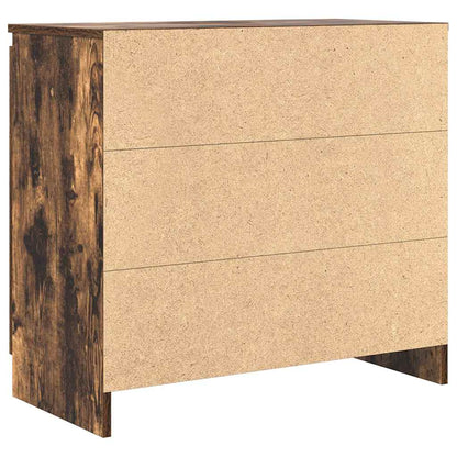 Sideboard with Drawer Smoked Oak 71x35x65 cm Engineered Wood