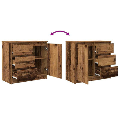 Sideboard with Drawer Old Wood 71x35x65 cm Engineered Wood