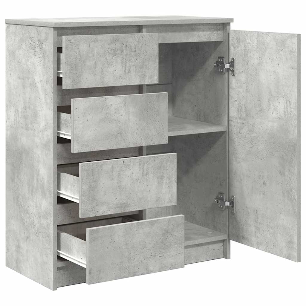 Sideboard with Drawers Concrete Grey 71x35x84 cm Engineered Wood