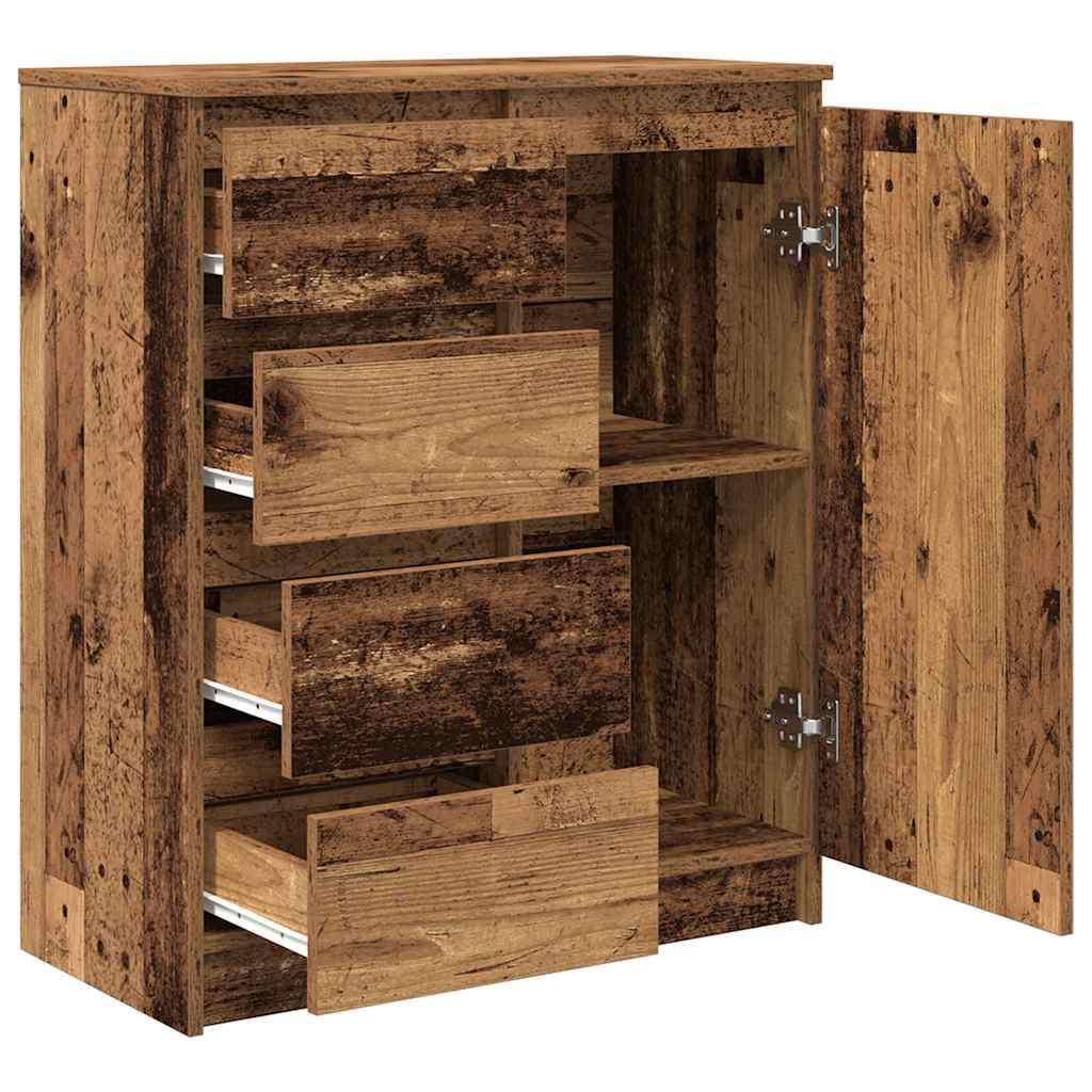Sideboard with Drawers Old Wood 71x35x84 cm Engineered Wood