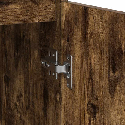 Sideboard with Drawer Smoked Oak 71x35x84 cm Engineered Wood
