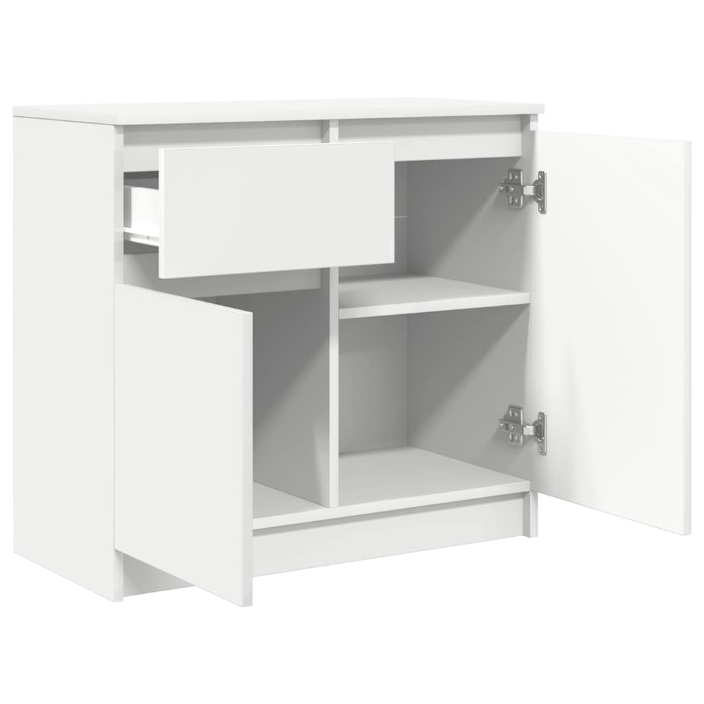 Sideboard with Drawer White 71x35x65 cm Engineered Wood