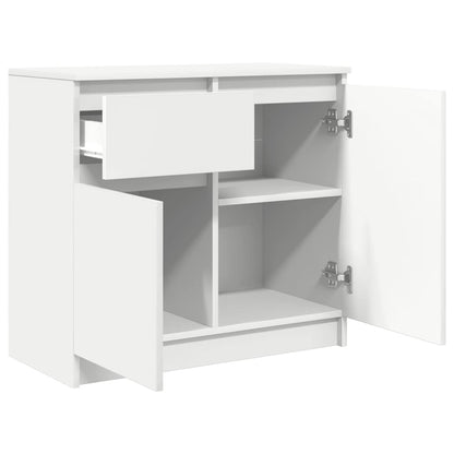 Sideboard with Drawer White 71x35x65 cm Engineered Wood