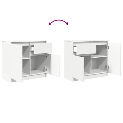 Sideboard with Drawer White 71x35x65 cm Engineered Wood