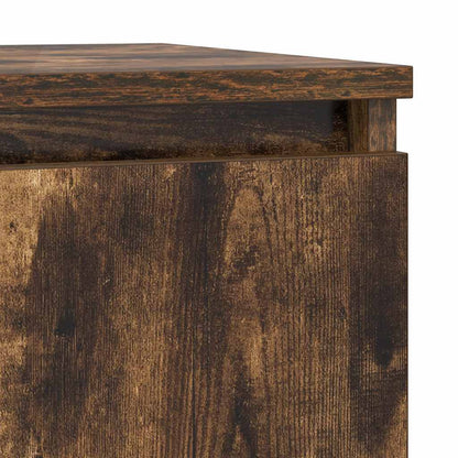 Sideboard with Drawer Smoked Oak 71x35x65 cm Engineered Wood