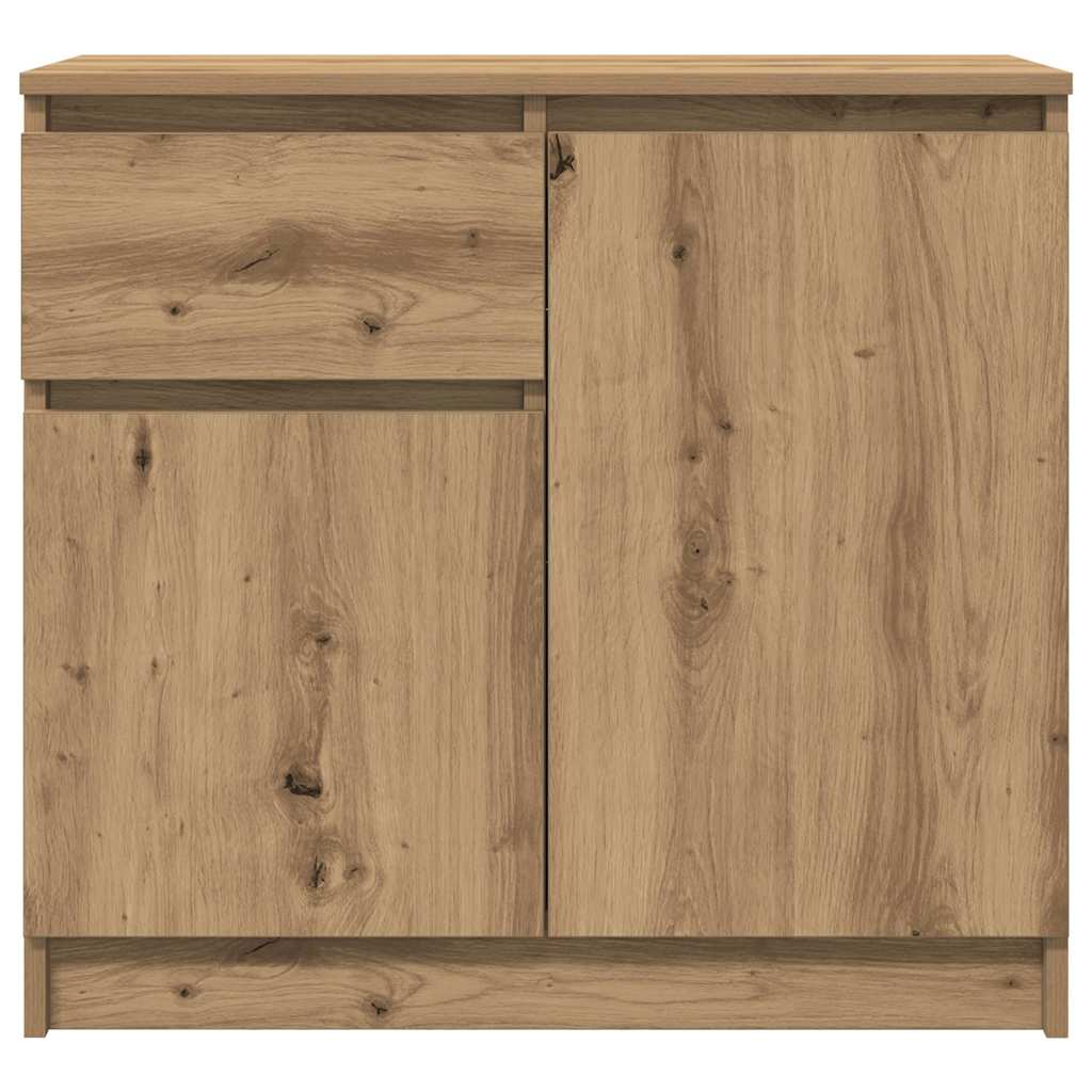 Sideboard with Drawer Artisan Oak 71x35x65 cm Engineered Wood