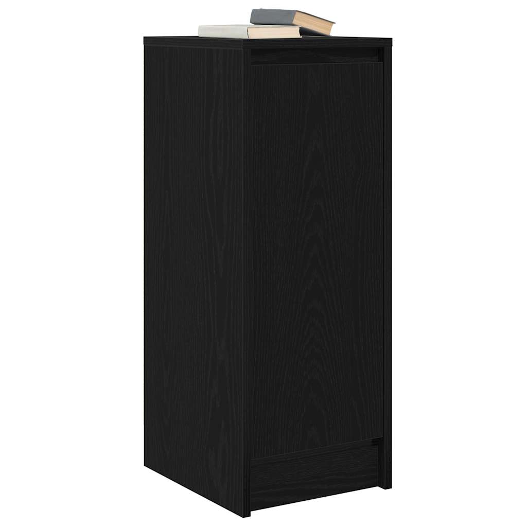 Sideboard Black Oak 29.5x34x76 cm Engineered Wood