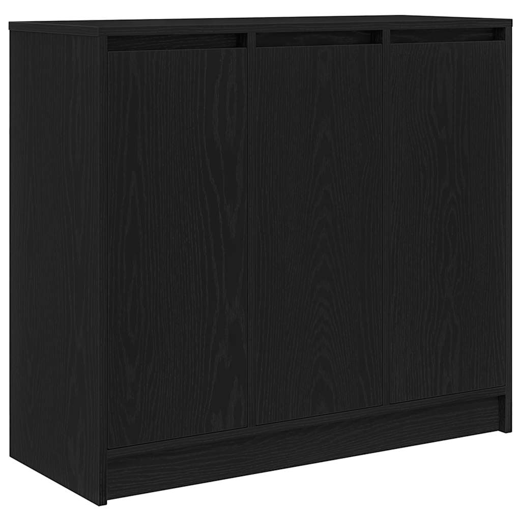 Sideboard Black Oak 85x34x76 cm Engineered Wood