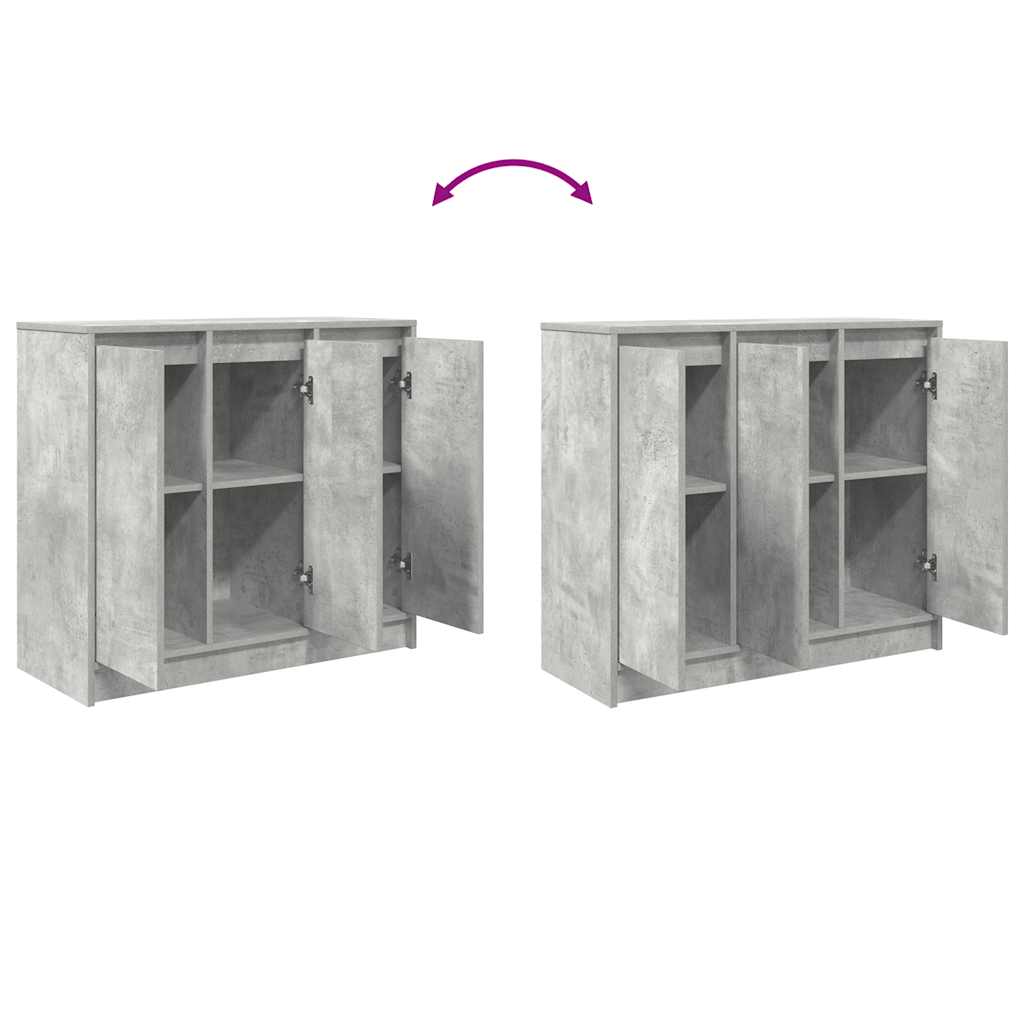 Sideboard Concrete Grey 85x34x76 cm Engineered Wood