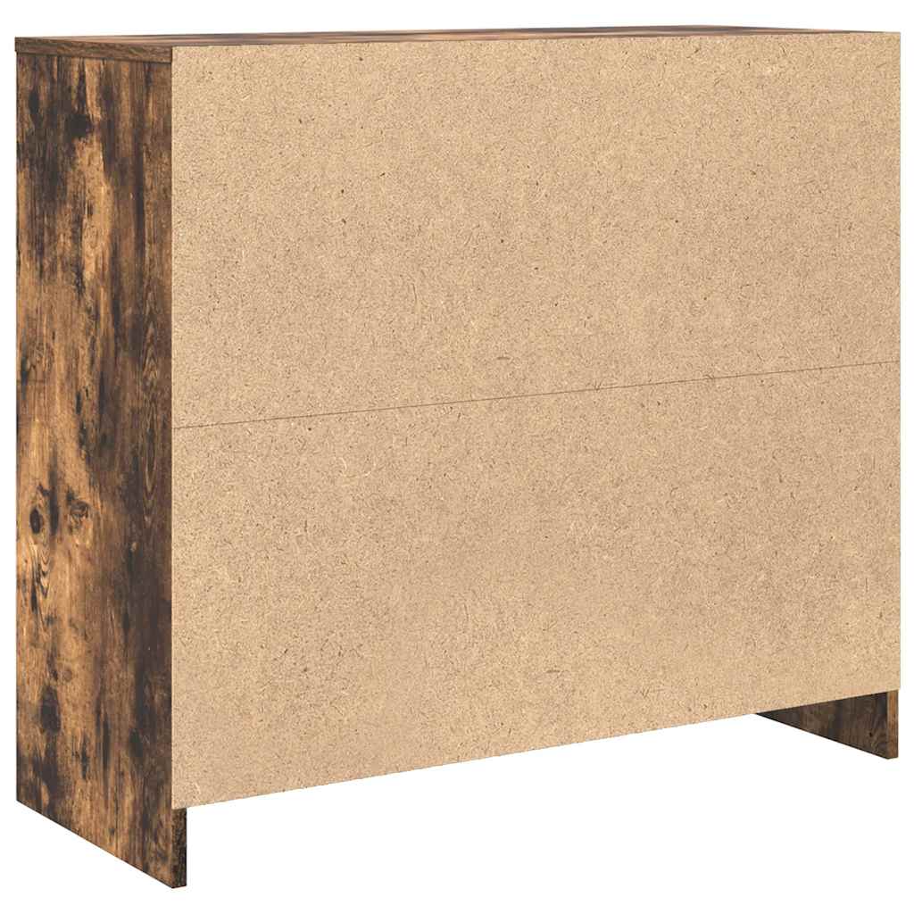 Sideboard Smoked Oak 85x34x76 cm Engineered Wood